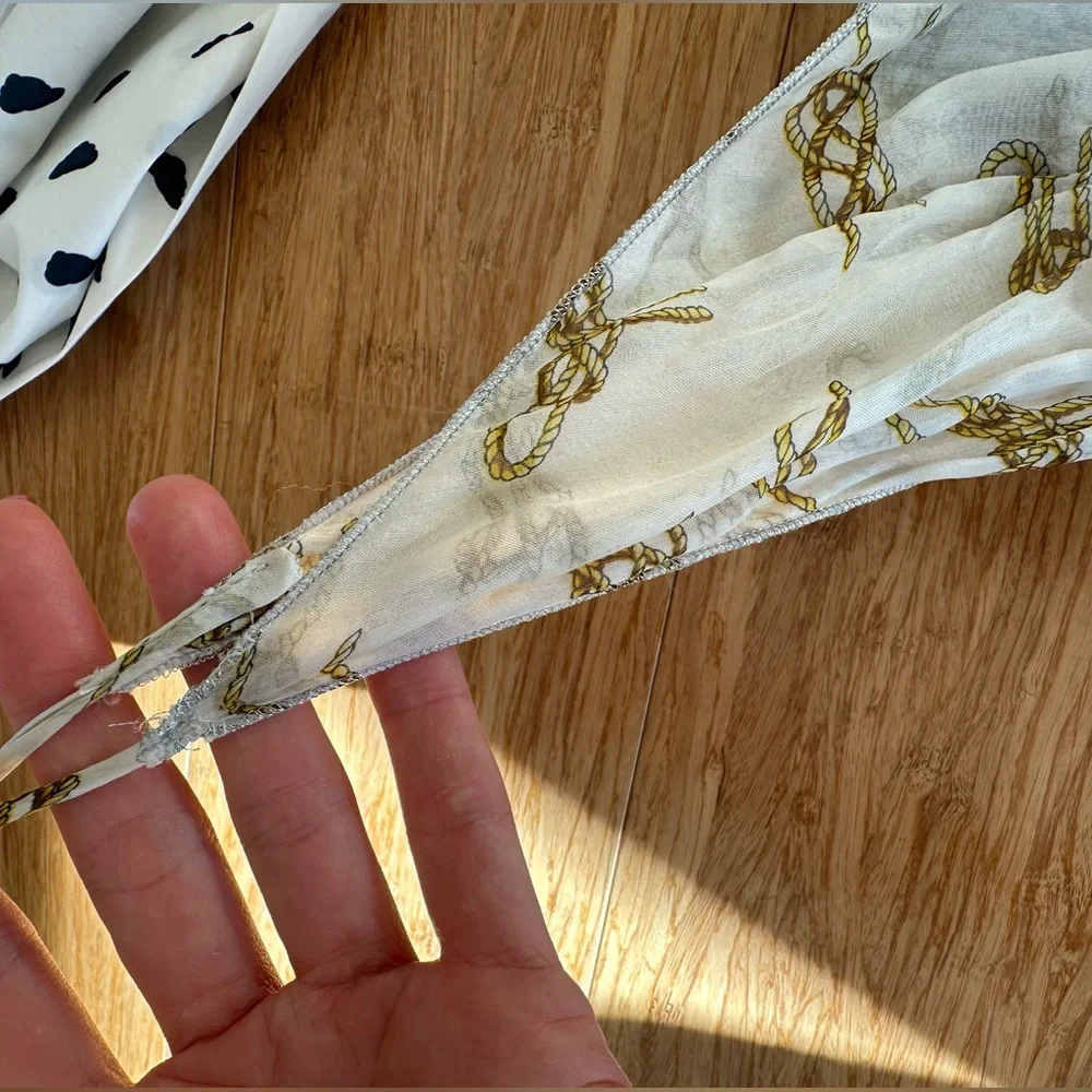 D&G Spring Summer Flowing white and gold print maxi gown dress. - Picture 7 of 10